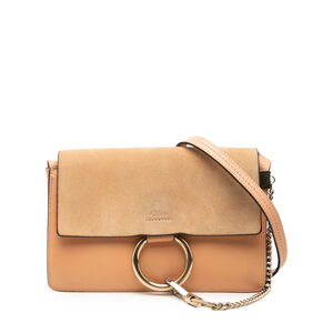 Pre-Loved Chloé Small Suede and Calfskin Faye Crossbody